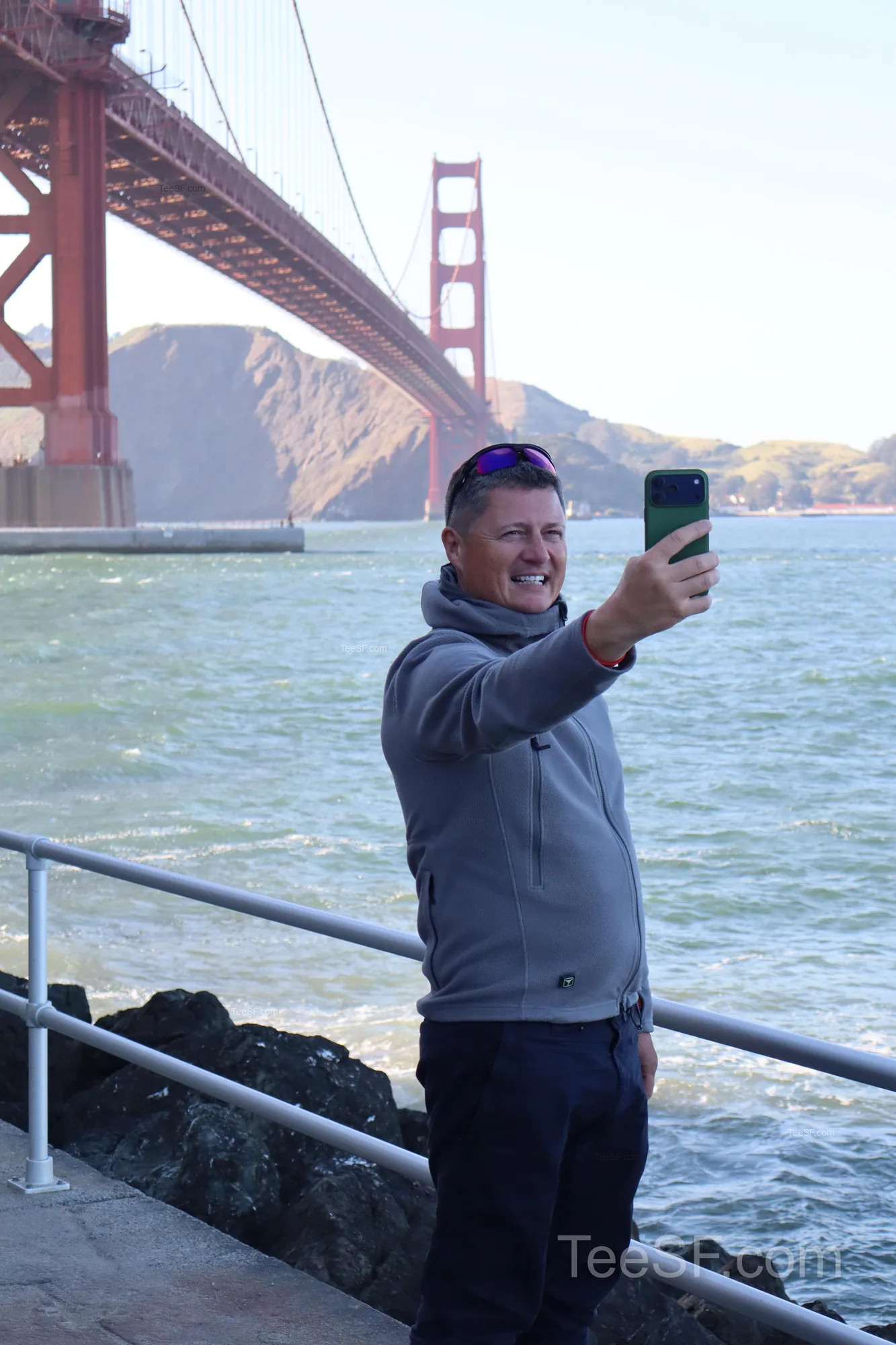 golden Gate Bridge Waterfront Portrait during a Stripe Sessions 2026 visit in San Francisco.